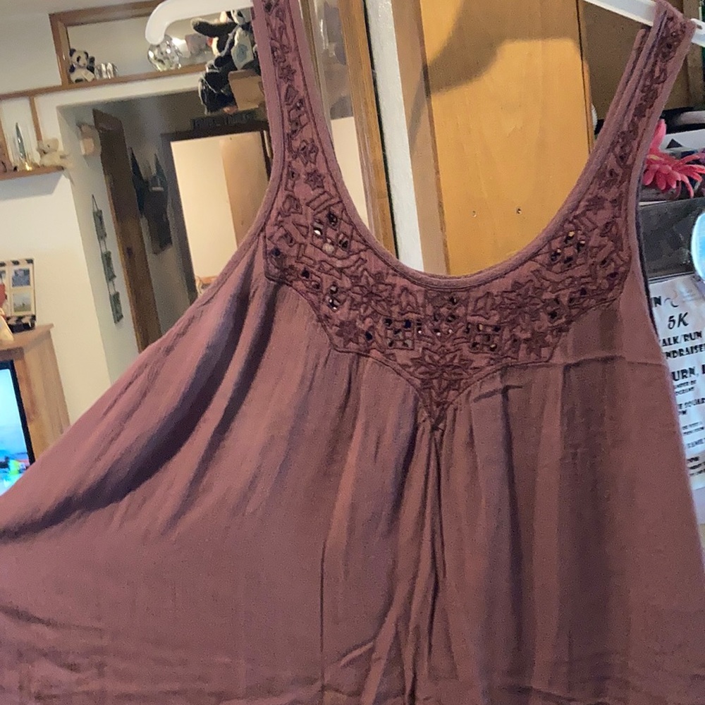Crochet neck tank